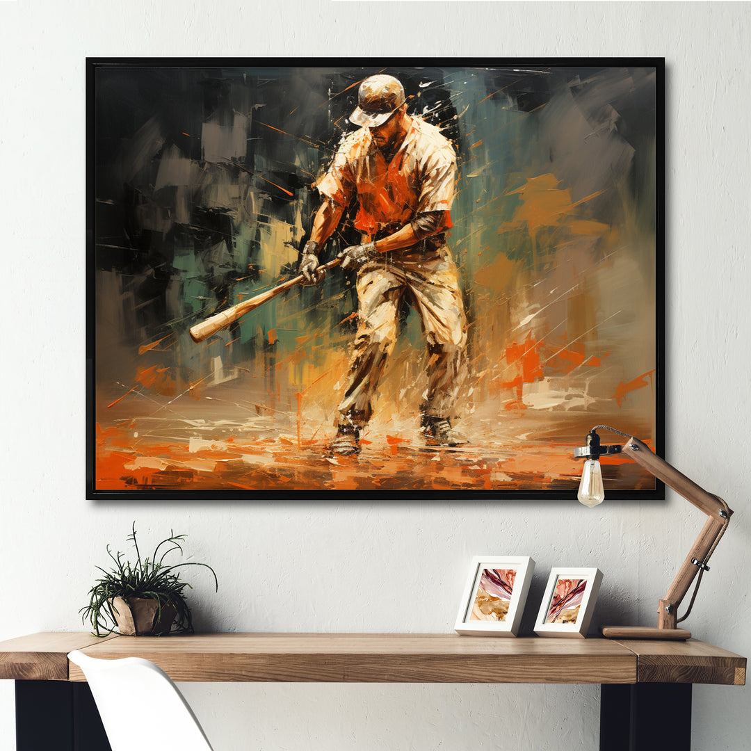 Baseball Abstract Infield - Sport Baseball Canvas Wall Art