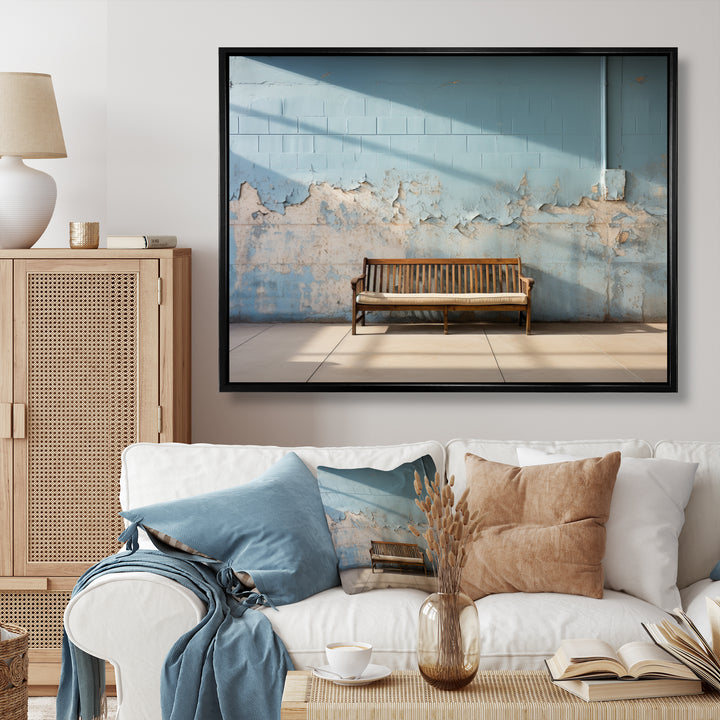 Baseball Bench Minimalism I - Sport Baseball Canvas Wall Art