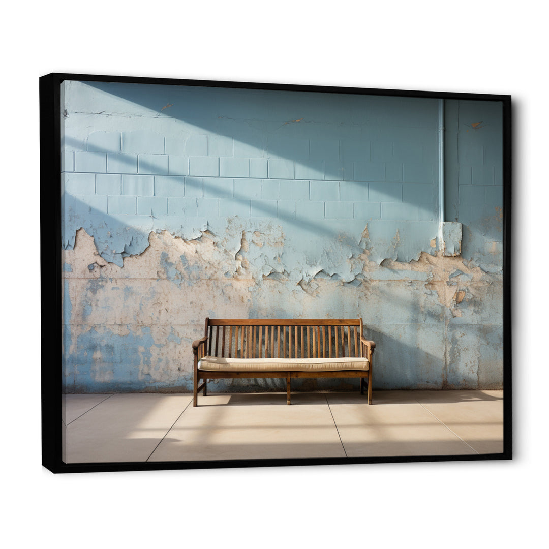 Baseball Bench Minimalism I - Sport Baseball Canvas Wall Art