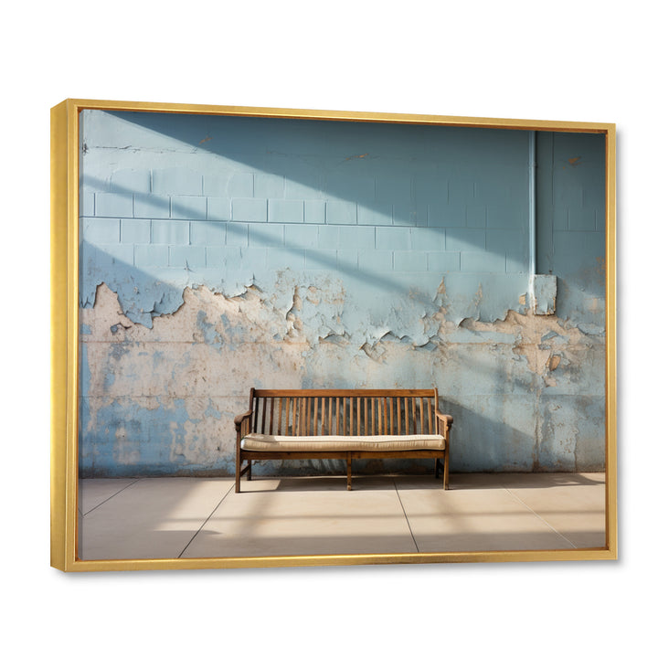 Baseball Bench Minimalism I - Sport Baseball Canvas Wall Art