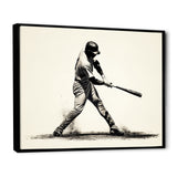 Baseball Focused Batter - Sport Baseball Canvas Wall Art