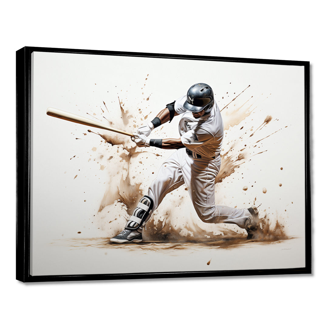 Baseball Minimal Swing I - Sport Baseball Canvas Wall Art