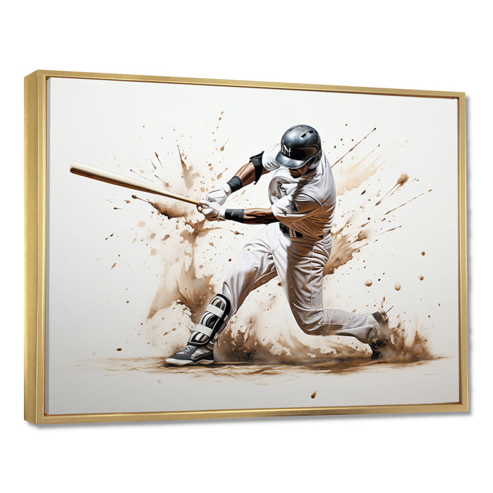 Baseball Minimal Swing I - Sport Baseball Canvas Wall Art