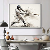 Baseball Minimal Swing II - Sports Canvas Wall Art