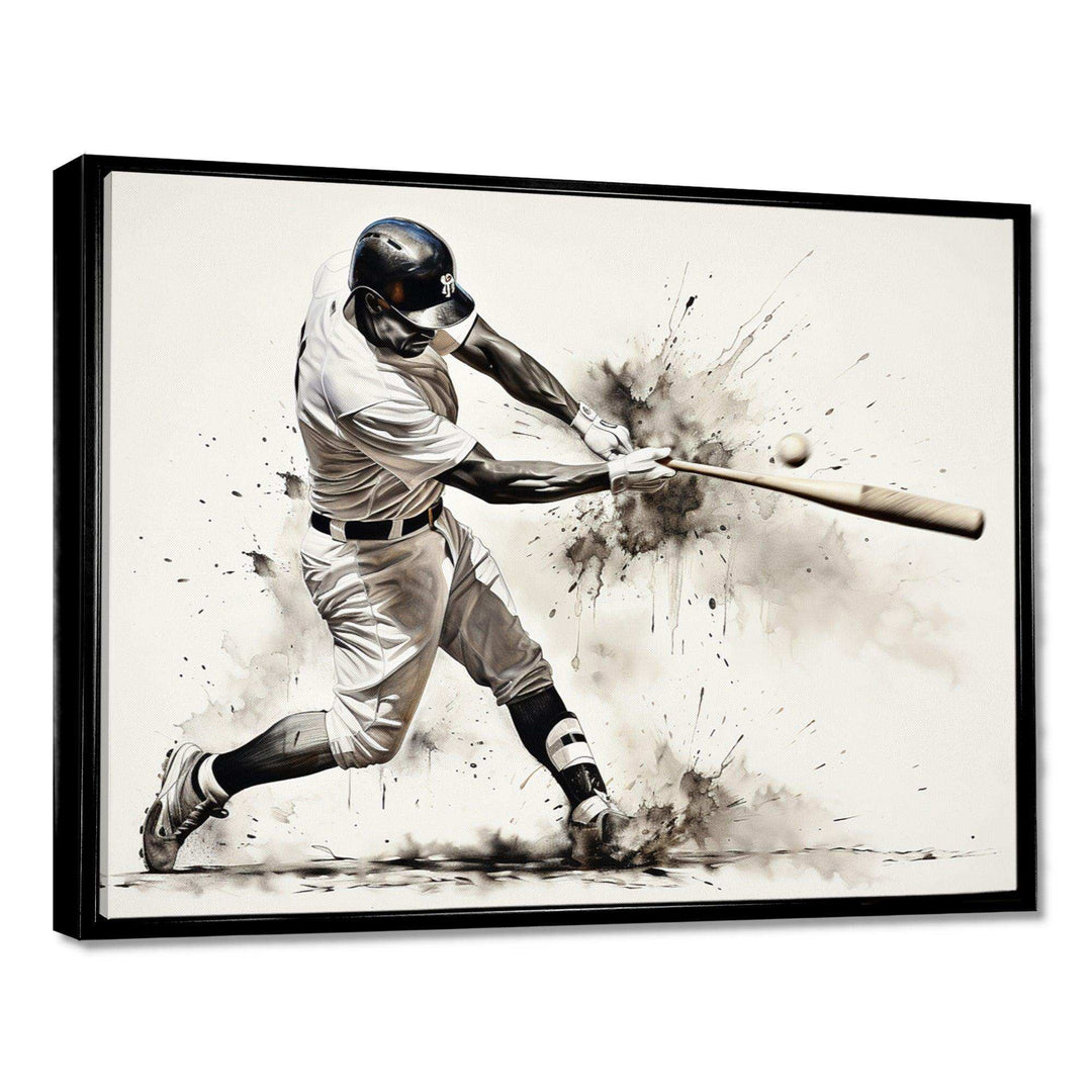 Baseball Minimal Swing II - Sports Canvas Wall Art