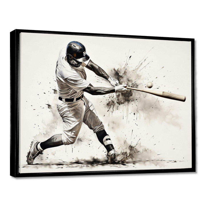 Baseball Minimal Swing II - Sports Canvas Wall Art