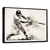 Baseball Minimal Swing II - Sports Canvas Wall Art