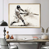 Baseball Minimal Swing II - Sports Canvas Wall Art