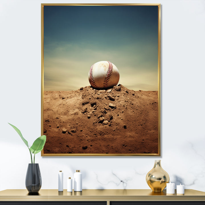 Baseball Pitchers Mound I - Sport Baseball Canvas Wall Art