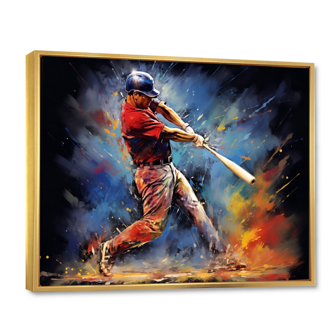 Baseball Swing Of Emotion I - Sport Baseball Canvas Wall Art