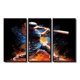 Baseball Swing Of Emotion III - Canvas Wall Art Sets