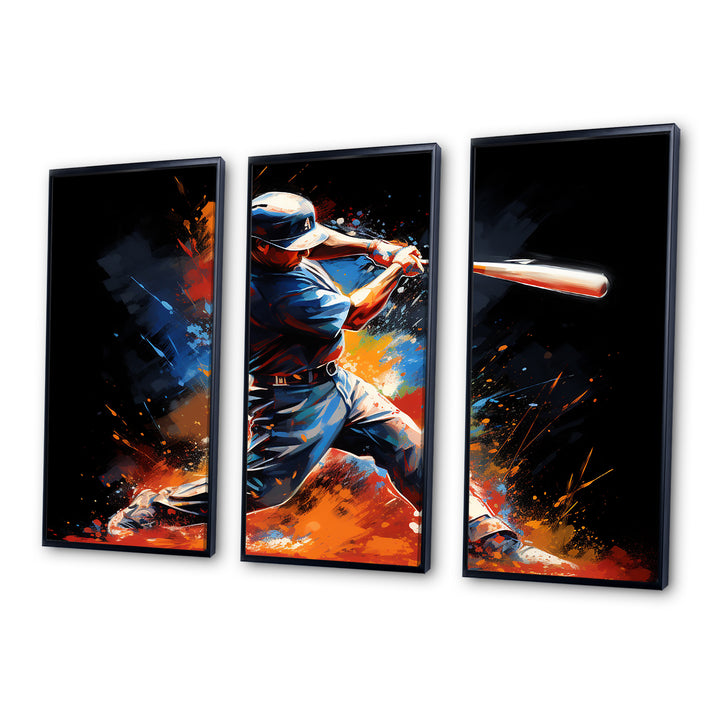 Baseball Swing Of Emotion III - Canvas Wall Art Sets