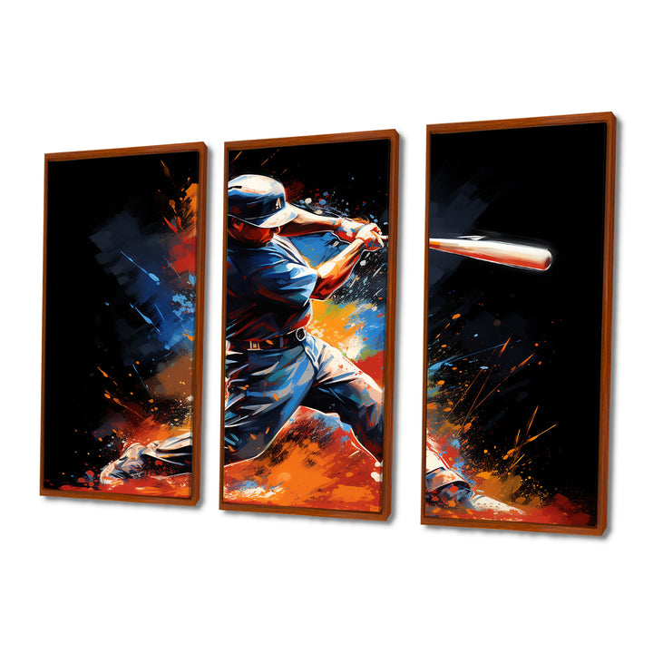 Baseball Swing Of Emotion III - Canvas Wall Art Sets