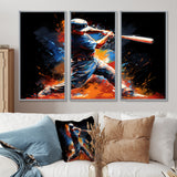 Baseball Swing Of Emotion III - Canvas Wall Art Sets