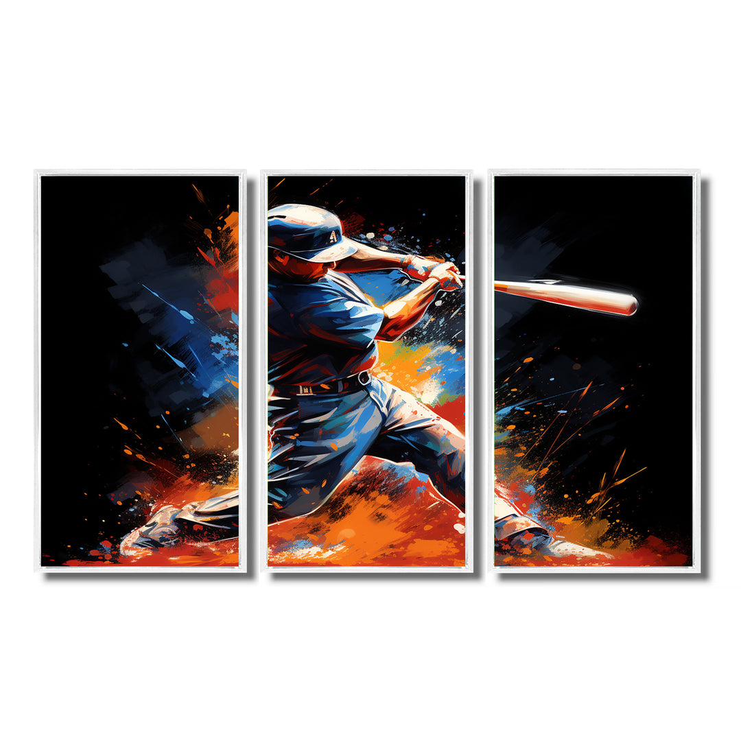 Baseball Swing Of Emotion III - Canvas Wall Art Sets