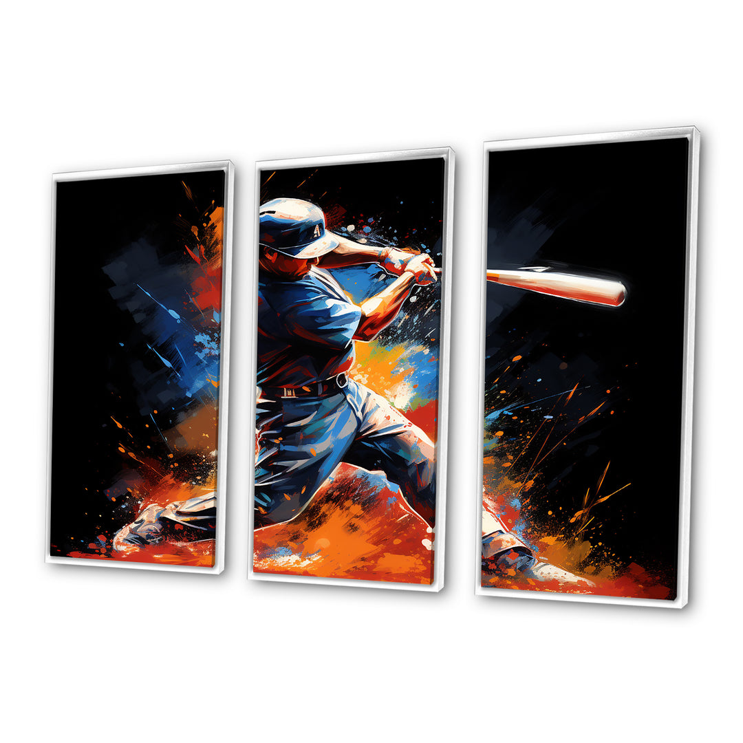 Baseball Swing Of Emotion III - Canvas Wall Art Sets