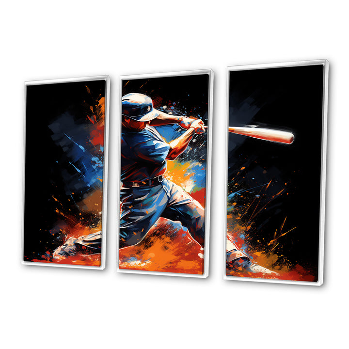 Baseball Swing Of Emotion III - Canvas Wall Art Sets