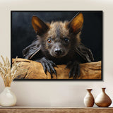 Bat Portrait I - Animals Canvas Wall Art