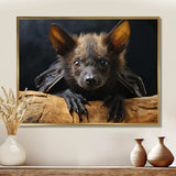 Bat Portrait I - Animals Canvas Wall Art