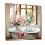 Bath Laundry Gentle Watercolor I - Illustration Canvas Wall Art