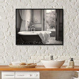 Minimalism Bath Of Serenity III - Illustration Canvas Wall Art