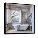 Farmhouse Bathroom Charm II - Humor Canvas Wall Art