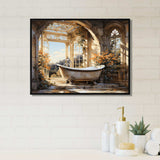 Bathroom Golden Luxe I - Humor Canvas Wall Art