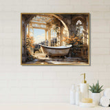 Bathroom Golden Luxe I - Humor Canvas Wall Art