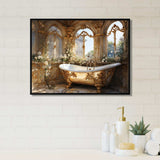 Bathroom Golden Luxe III - Humor Canvas Wall Art