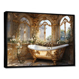 Bathroom Golden Luxe III - Humor Canvas Wall Art