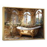 Bathroom Golden Luxe III - Humor Canvas Wall Art