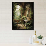 Bathroom Natures Retreat I - Humor Canvas Wall Art