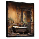 Bathroom Rustic Charm I - Humor Canvas Wall Art