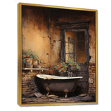 Bathroom Rustic Charm I - Humor Canvas Wall Art