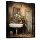 Bathroom Rustic Charm II - Humor Canvas Wall Art