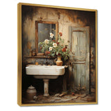 Bathroom Rustic Charm II - Humor Canvas Wall Art