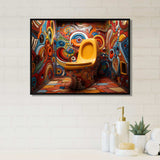 Bathroom Toilet Bold Modernity - Humor Canvas Wall Art