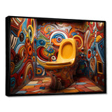 Bathroom Toilet Bold Modernity - Humor Canvas Wall Art