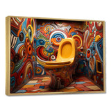 Bathroom Toilet Bold Modernity - Humor Canvas Wall Art