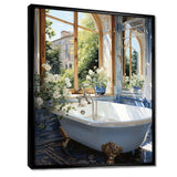 Bathroom Tranquil Reflections V - Humor Canvas Wall Art