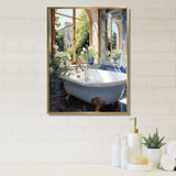 Bathroom Tranquil Reflections V - Humor Canvas Wall Art