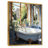 Bathroom Tranquil Reflections V - Humor Canvas Wall Art