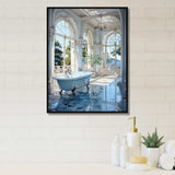 Bathroom Tranquil Reflections II - Humor Canvas Wall Art