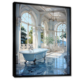 Bathroom Tranquil Reflections II - Humor Canvas Wall Art