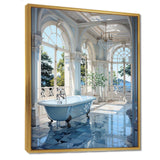 Bathroom Tranquil Reflections II - Humor Canvas Wall Art