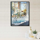 Bathroom Tranquil Reflections VI - Humor Canvas Wall Art