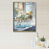 Bathroom Tranquil Reflections VI - Humor Canvas Wall Art