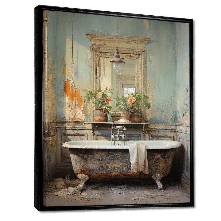 Bathroom Vintage Charm II - Humor Canvas Wall Art