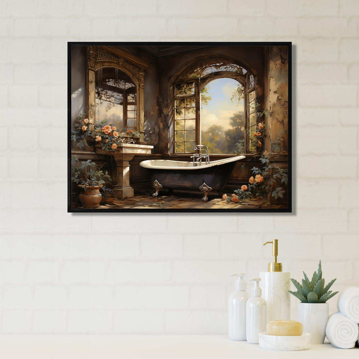 Bathroom Vintage Elegance I - Humor Canvas Wall Art