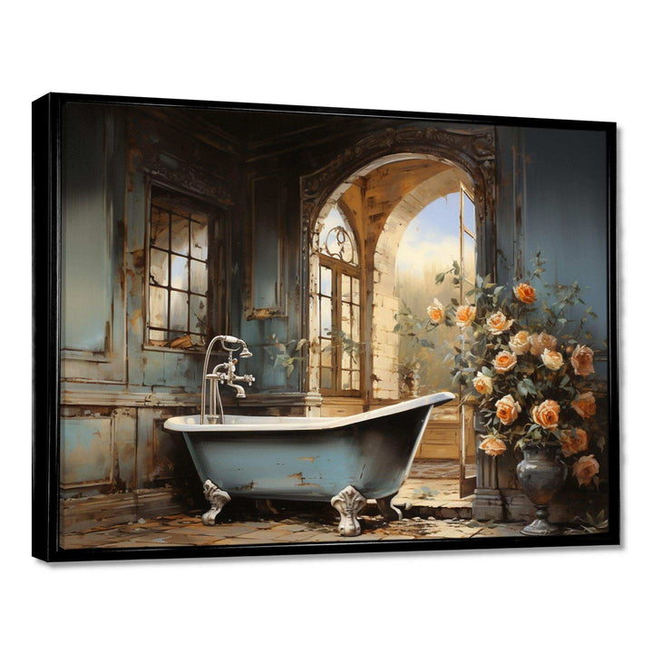 Bathroom Vintage Elegance II - Humor Canvas Wall Art